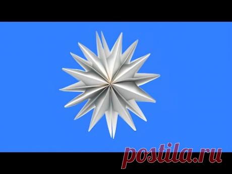 Как делать простые СНЕЖИНКИ из бумаги Новогодние ОРИГАМИ
