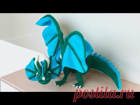 Дракон крючком. Игрушка крючком. Часть 13. Ребро крыла, перепонка большая.