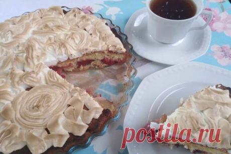 Пирог со сливами и меренгой - вкусный, сочный и ароматный! Пошаговый рецепт | Fresh.ru домашние рецепты | Яндекс Дзен