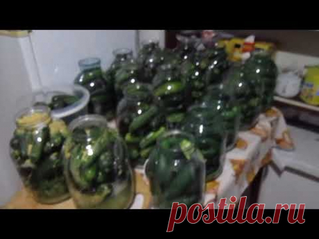 супер рецепт для ленивых)))как я закатываю огурцы))