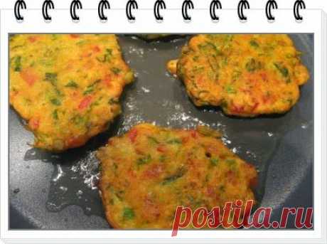 Индийские овощные лепешки из гороховой муки