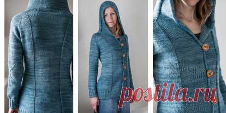 Жакет с капюшоном Well Water Hoodie Вязаный жакет с капюшоном сверху вниз без швов. Вязание спицами сверху вниз без швов женского жакета реглан с капюшоном.