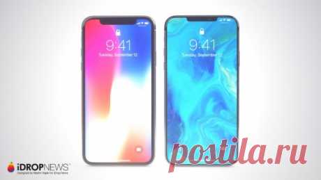 Рендеры iPhone XI, представленные ресурсом iDrop News : рамки и уменьшенная «монобровь»
