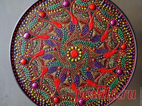 Купить Женская мандала - мандала, женщине, здоровье, медитация, авторская ручная работа, точечная роспись