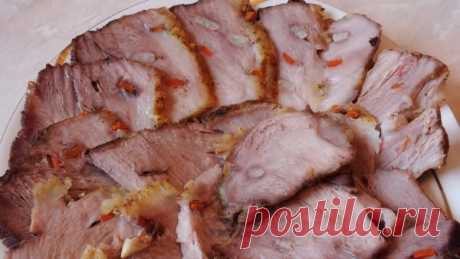 Буженина в фольге в маринаде из меда и горчицы