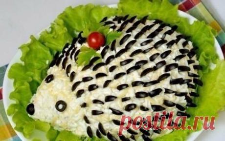 Салат "Ёжик" к праздничному столу. | Ешь и худей | Яндекс Дзен