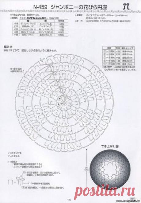 Маленькие коврики в японском стиле / Вязание крючком / Вязание крючком для начинающих