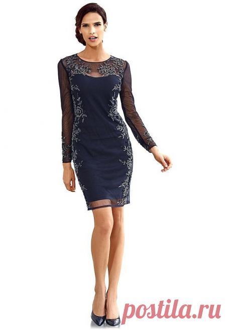 Платье цвет: темно-синий арт: 61203263 купить в Интернет магазине Quelle за 8199.00 руб - с доставкой по Москве и России