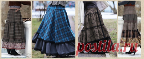 Зимние юбки - подборка простых выкроек к рассмотренным интересным моделям - в фото и картинках