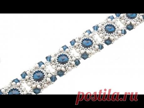 Браслет из бисера и кристаллов Swarovski "Реноме"