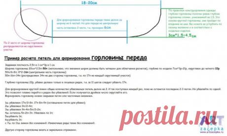 Расчет петель для формирования горловины