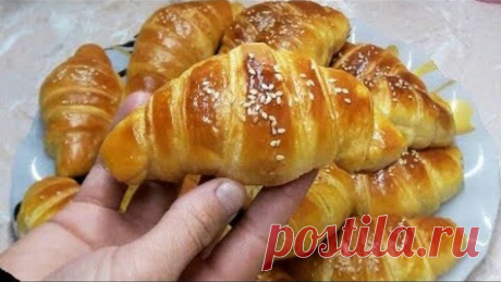 СУПЕР-КРУАССАНЫ без возни💯Самый лекий способ! Delicious croissants!Kruvasan tatli poğaça😍