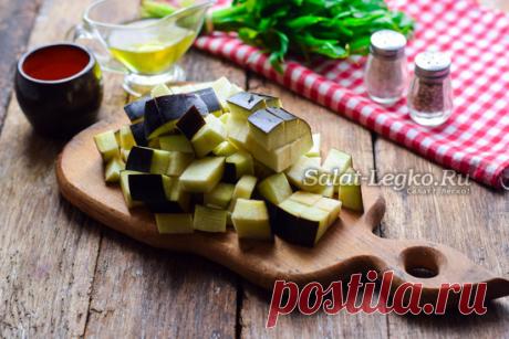 Маринованные баклажаны быстрого приготовления с чесноком и зеленью