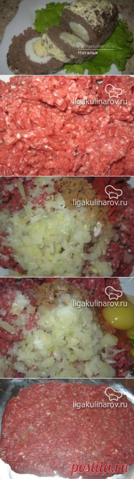 Мясной рулет "Полено", рецепт пошаговый от Лиги Кулинаров. Рецепт мясного рулета "Полено", рецепты Лиги Кулинаров.