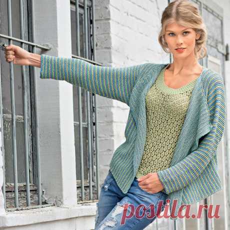 Женские кофты пшеничных оттенков спицами – 4 схемы вязания с описанием