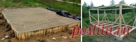 Как залить бетон в хозпостройке прямо на грунт Виброплитой утрамбовываем основание. В результате у нас получается ровное и довольно плотное основание.