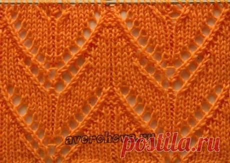 Ажурный узор для туники спицами