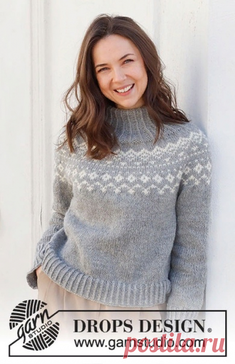 Свитер Atlanterhavsveien
Размеры: S - M - L - XL - XXL - XXXL
Понадобится:
Пряжа DROPS NEPAL (65% альпака, 35% шерсть, 75м/50г)
550-650-700-750-850-900 г, цвет no 0501, grey
50-100-100-100-100-100 г, цвет 0100, off white
Спицы:
Круговые спицы DROPS размер 5 мм, длина лески 40 см и 60-80 см для лицевой глади.
Круговые спицы DROPS размер 4 мм, длина лески 40 см и 60-80 см для резинки.
Чулочные спицы DROPS размер 5 мм
Чулочные спицы DROPS размер 4 мм
Для вязания может бы...