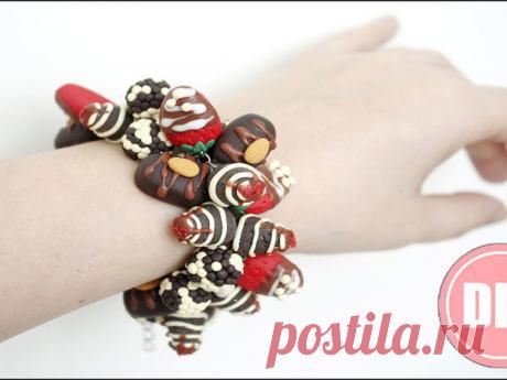 Сладости из полимерной глины. Мастер класс по лепке браслета | Журнал Ярмарки Мастеров