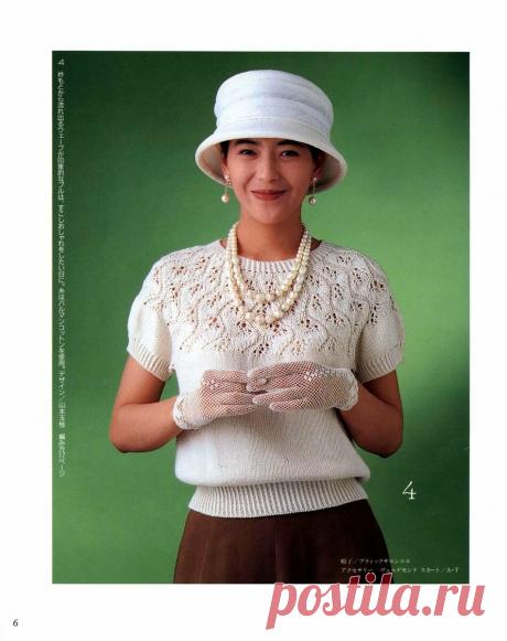 Пять изящных ажурных моделей спицами. Круглая кокетка. | Вязаный Смак | Дзен