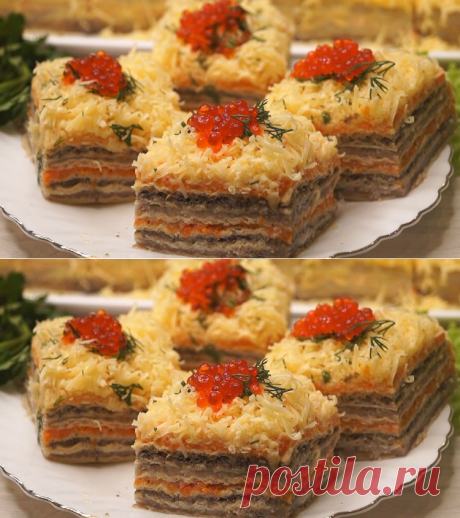 Закусочный торт с сельдью - Простые рецепты Овкусе.ру