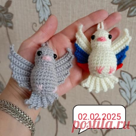 Брелок «Голубь» крючком
