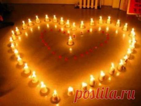 Сердце из свечей