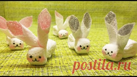МИЛЕЙШИЙ КРОЛИК ИЗ САЛФЕТКИ ЗА 1 МИНУТУ! ПОДЕЛКИ ДЛЯ ДЕТЕЙ ПРОСТО И КРАСИВО