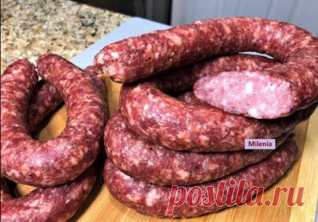 Колбаса Краковская в духовке. Тот самый вкус из детства! Голодным не смотреть! Очень вкусная домашняя колбаса со вкусом из детства!