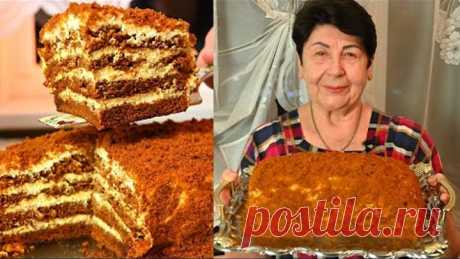 ШИКАРНЫЙ Медовик со сметанным кремом за 15 минут! САМЫЙ Лёгкий и ВКУСНЫЙ рецепт! 🍯 Медовый торт!