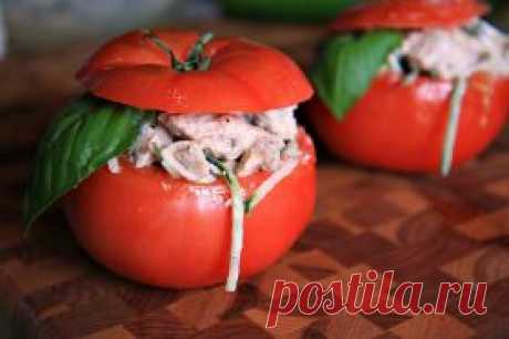 Куринный салат в помидоре | Рецепт приготовления
