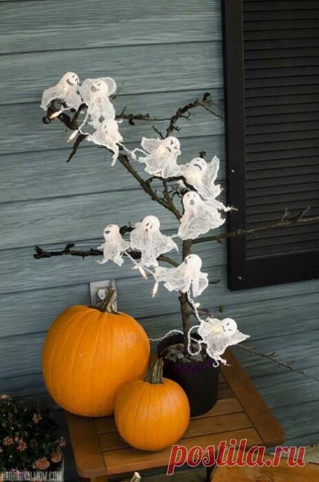 Гирлянда с привидениями своими руками