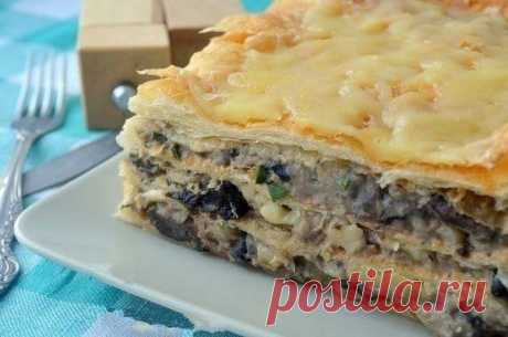 Горячий "Наполеон" с картофельно-грибным кремом