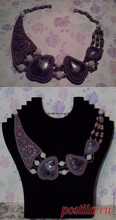 Мастер-класс по созданию колье с аметистами "Дорога любви" - Ярмарка Мастеров - ручная работа, handmade