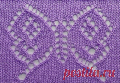 Ажурная бабочка на спицах