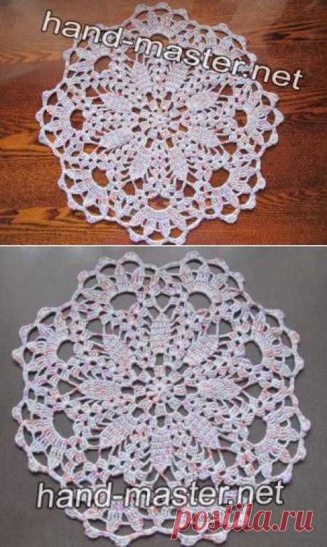 Салфетка крючком Ажурные цветы | Вязание крючком & спицами