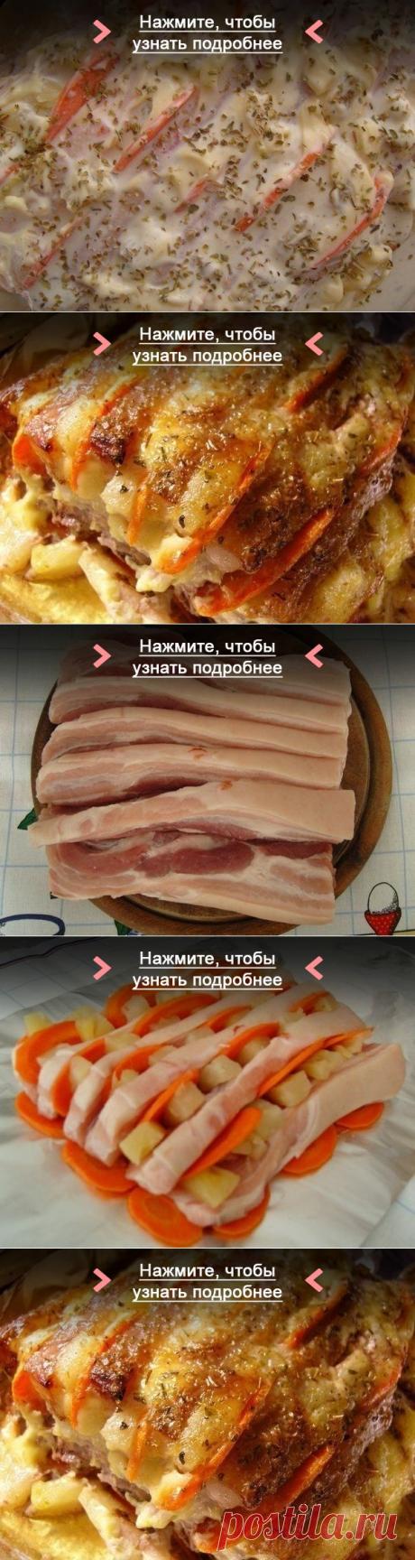 Как приготовить свинина - книжка с ананасом и морковкой - рецепт, ингридиенты и фотографии