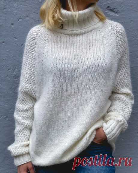 Вязаная тишина: белый свитер как формула зимнего спокойствия. | Жанна Рыбкина | Дзен