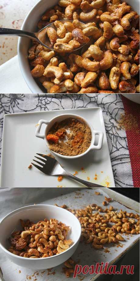 кешью в апельсиновой глазури со специями - индийский рецепт