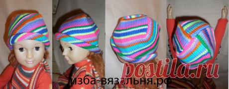 Двойная диагональная шапочка "Ферзь". Подробнее https://kvadrat-n.ru/?p=9871