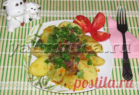Рецепт молодой картошки с тушенкой