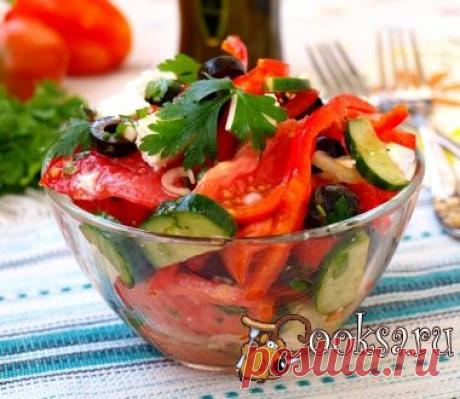 Болгарский овощной салат с фетой фото рецепт приготовления