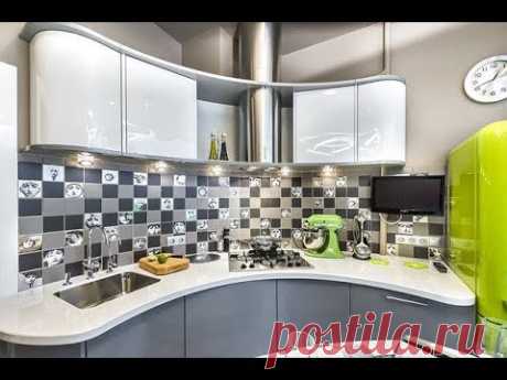 Маленькая, но стильная УГЛОВАЯ КУХНЯ 6 кв.м. в стиле ХАЙ-ТЕК