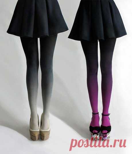 Градиент / Носки, колготки, леггинсы / Модный сайт о стильной переделке одежды и интерьера