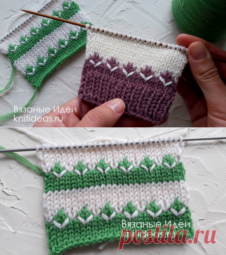 Цветочный узор спицами | Вязаные идеи. Интересные узоры. | Яндекс Дзен