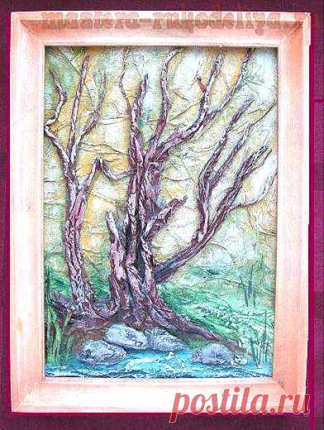 Делаем сами. Картина из туалетной бумаги..