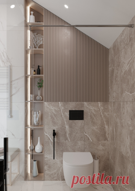 Санузел "В отражении стекла"