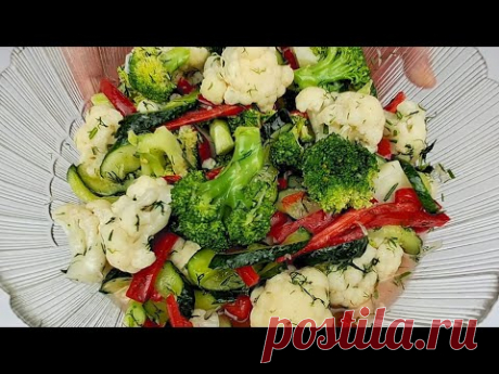 САЛАТ ИЗ ЦВЕТНОЙ КАПУСТЫ И БРОККОЛИ @korkuhnya