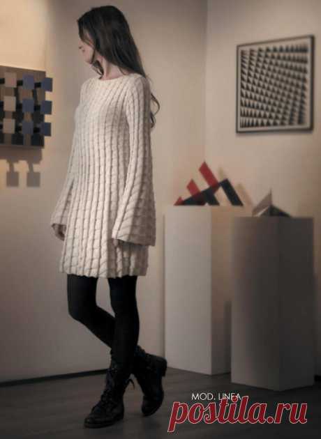 платье LINEA спицами.