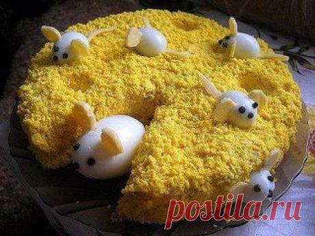 Интересное оформление салатов